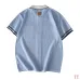 Louis Vuitton SS26 Waffle Contrast Short Sleeve Knit Shirt, Light Blue #A69055