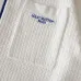 Louis Vuitton SS26 Waffle Contrast Trim Short Sleeve Knit Shirt, White Blue #A69054