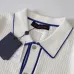Louis Vuitton SS26 Waffle Contrast Trim Short Sleeve Knit Shirt, White Blue #A69054