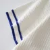 Louis Vuitton SS26 Waffle Contrast Trim Short Sleeve Knit Shirt, White Blue #A69054