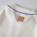 Louis Vuitton SS26 Waffle Contrast Trim Short Sleeve Knit Shirt, White Blue #A69054