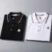 Moncler T-shirts Polo for men Buttons Black/White #B46613