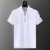 Moncler T-shirts Polo for men zipper Black/White #B46612