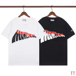 Moncler T-shirts for men 270g Black/White #B53059