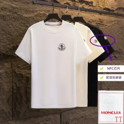 Moncler T-shirts for men Black/White Weight 300g 100% cotton #B52948