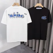OFF WHITE T-Shirts for MEN Letter logo print 260g Black/White #B53752