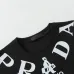 PRADA Short Sleeve Shirts for Men Cotton Milano Black/White #B48887