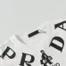 PRADA Short Sleeve Shirts for Men Cotton Milano Black/White #B48887