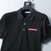Prada T-Shirts Polo for Men red logo Buttons Black/White #B46638