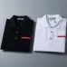 Prada T-Shirts Polo for Men red logo Buttons Black/White #B46638