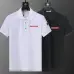 Prada T-Shirts Polo for Men red logo Buttons Black/White #B46638