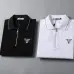 Prada T-Shirts Polo for Men zipper Black/White #B46639