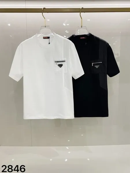 Prada T-Shirts for Men Black/White #B46401