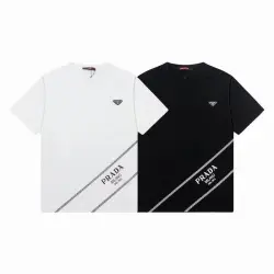 Prada T-Shirts for Men Black/White #B47130