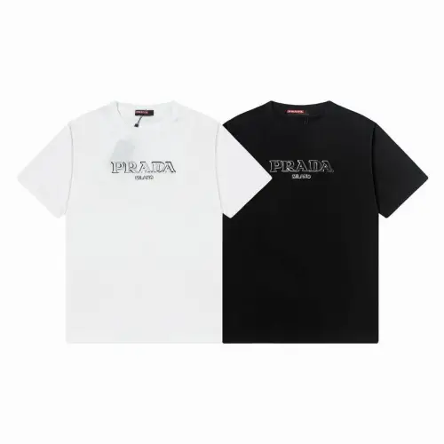 Prada T-Shirts for Men Black/White #B47131