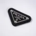 Prada T-Shirts for Men triangle-logo Black/White #B48486