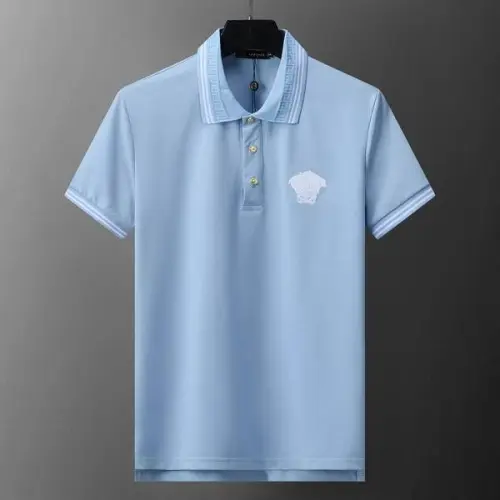 Versace T-Shirts Polo for Men t-shirts blue Buttons  #B46645