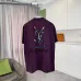 YSL Front Back Logo Graphic Print Crew Neck Cotton Casual T‑Shirt, 4 Colors #A67605