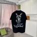 YSL Front Back Logo Graphic Print Crew Neck Cotton Casual T‑Shirt, 4 Colors #A67605