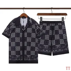 AMIRI Men Bandana‑Print Short‑Sleeve Shirt & Shorts Set #A68154