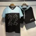 Amiri Red and Black Number 22 Mesh Jersey and Shorts Two Piece Set for Men #B54194