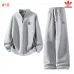 Adidas Trefoil Half Zip Tracksuit Set Top & Pants White,Grey,Black #A69575