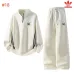 Adidas Trefoil Half Zip Tracksuit Set Top & Pants White,Grey,Black #A69575