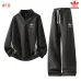 Adidas Trefoil Half Zip Tracksuit Set Top & Pants White,Grey,Black #A69575