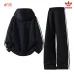 Adidas Trefoil Collared Zip Tracksuit Set Jacket & Pants Black,White,Grey,Brown #A69577