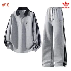 Adidas Trefoil Logo Quarter Zip Tracksuit Set Top & Pants Navy,Grey,Burgundy,Black #A69585