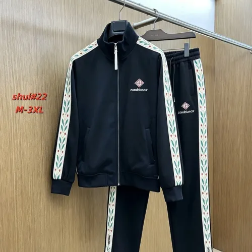 Casablanca Embroidered Logo Tracksuit Set Jacket & Pants Black,White #A69567