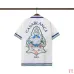 Casablanca Men Embroidered Shirt & Shorts Set | White‑Green‑Blue Trim #A68146