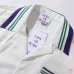 Casablanca Men Embroidered Shirt & Shorts Set | White‑Green‑Blue Trim #A68146