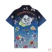 Casablanca Men Floral Cartoon Print Shirt & Shorts Set | Navy‑Blue Floral Print #A68149