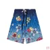 Casablanca Men Floral Cartoon Print Shirt & Shorts Set | Navy‑Blue Floral Print #A68149