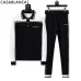 Casablanca Men Geometric Jacquard Knit Tracksuit Teal #A69322