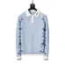 Casablanca Men Paisley Jacquard Polo Knit Tracksuit Light Blue, Black #A69323