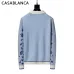Casablanca Men Paisley Jacquard Polo Knit Tracksuit Light Blue, Black #A69323