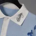 Casablanca Men Paisley Jacquard Polo Knit Tracksuit Light Blue, Black #A69323