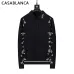 Casablanca Men Paisley Jacquard Polo Knit Tracksuit Light Blue, Black #A69323