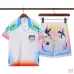 Casablanca Men Sunset Palm Print Shirt & Shorts Set | Sunset Palm Gradient Print #A68145