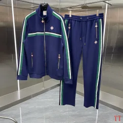 Casablanca Navy Striped Zip‑Up Jacket Track Pants Tracksuit Set #A67666
