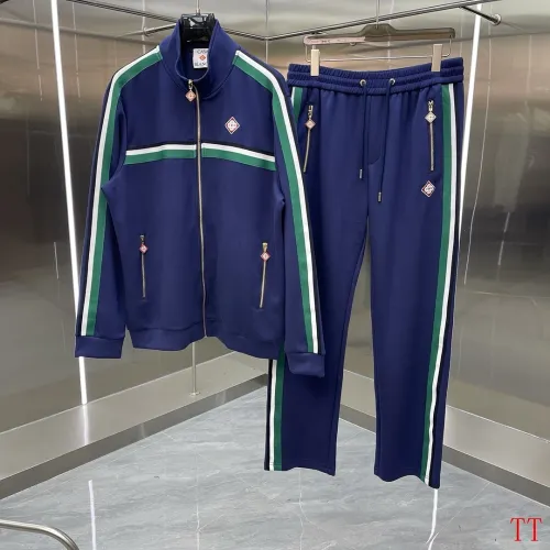 Casablanca Navy Striped Zip‑Up Jacket Track Pants Tracksuit Set #A67666