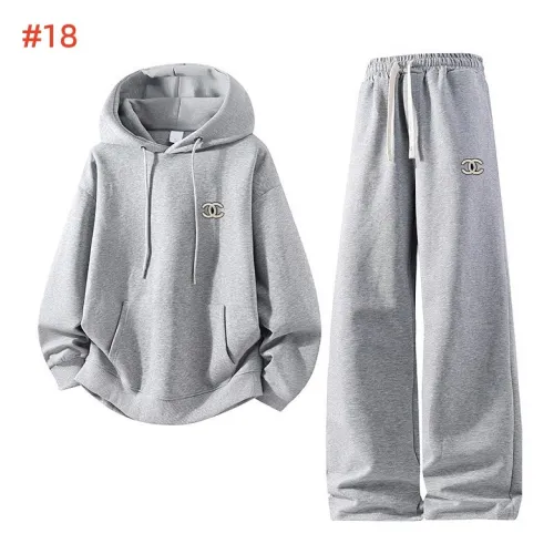 Chanel CC Logo Hoodie Tracksuit Set Top & Pants Navy,Grey,Brown,Dark Grey #A69582