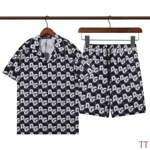 Dolce & Gabbana All‑Over DG Logo Short‑Sleeve Shirt & Shorts Set Black #A68205