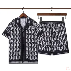 Dolce & Gabbana All‑Over Print Short‑Sleeve Shirt & Shorts Set Black #A68204