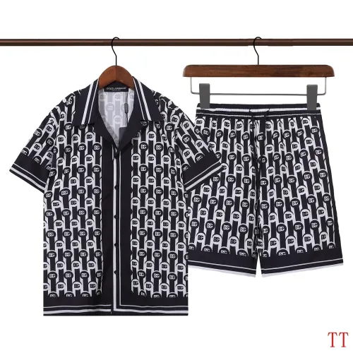 Dolce & Gabbana All‑Over Print Short‑Sleeve Shirt & Shorts Set Black #A68204