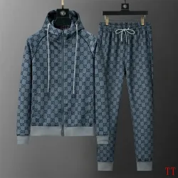 Gucci 26FW GG Monogram Print Tracksuit, Zip Hoodie & Sweatpants Set #A69041