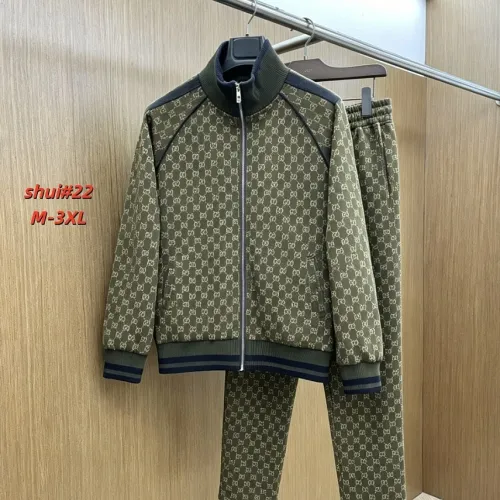 Gucci GG Pattern Tracksuit Set Jacket & Pants Green,Blue #A69561
