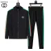 Gucci Men Full Zip Knit Tracksuit Black, Navy #A69317